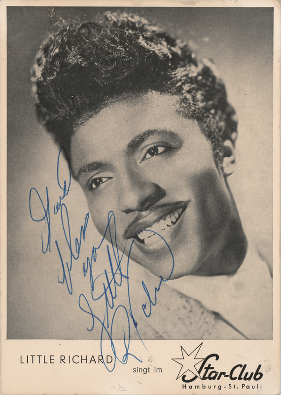 Lot 628 Little Richard Signed 'Star-Club' Photograph