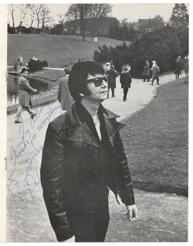 Lot 635 Roy Orbison Signed 1970 UK Tour Program