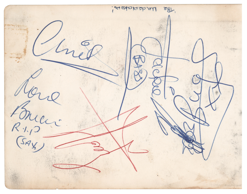 Lot 651 The Undertakers Signatures