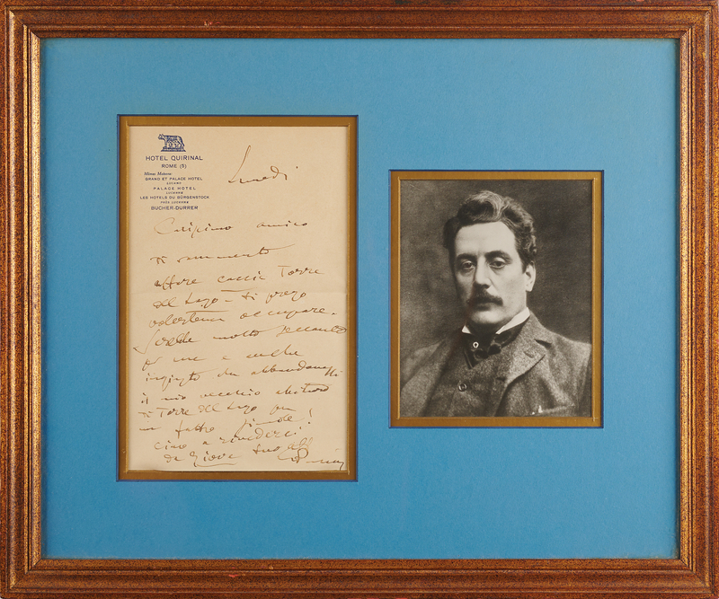 Lot 561 Giacomo Puccini Autograph Letter Signed: 