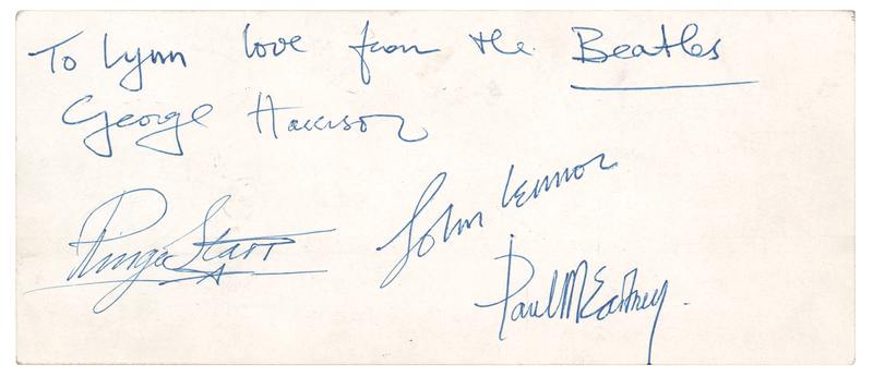 Lot 579 Beatles: George Harrison Signed Promotional Card - 