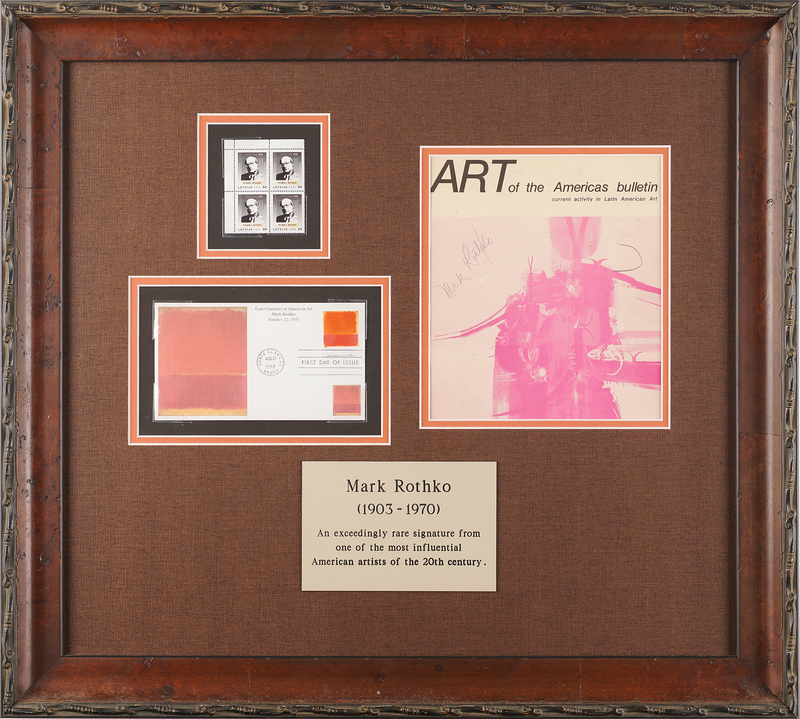 Lot 502 Mark Rothko Signed Booklet - Art of the Americas Bulletin