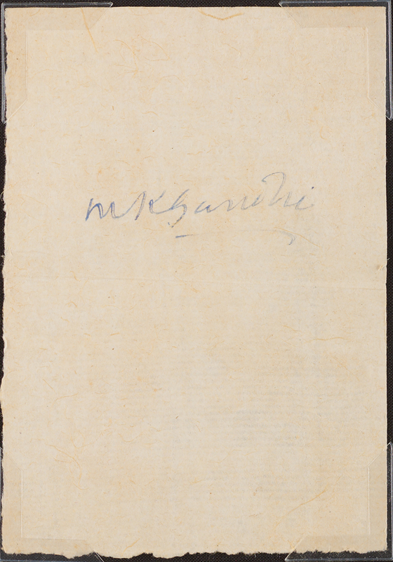Lot 240 Mohandas Gandhi Signature