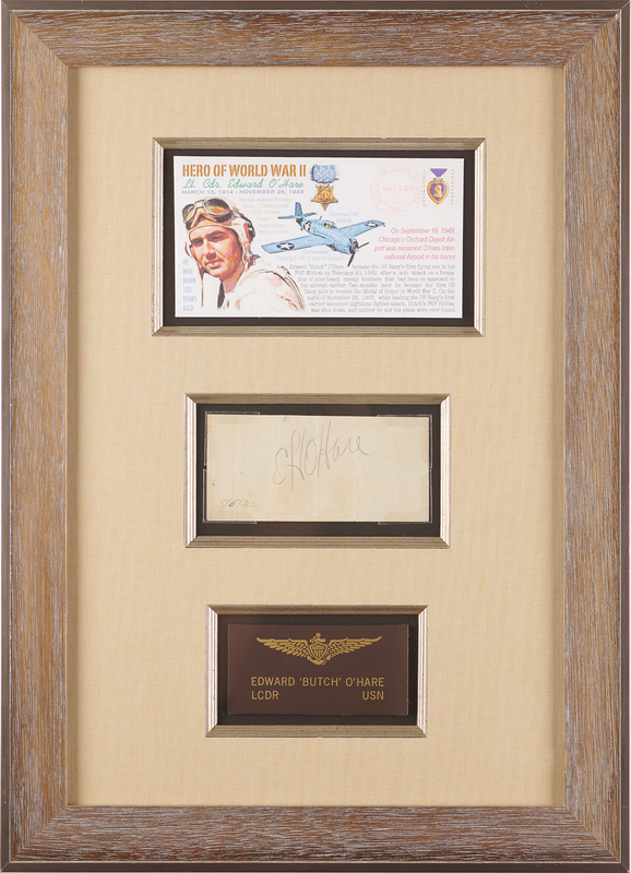 Lot 479 Edward O'Hare Signature - The Navy's First Flying Ace