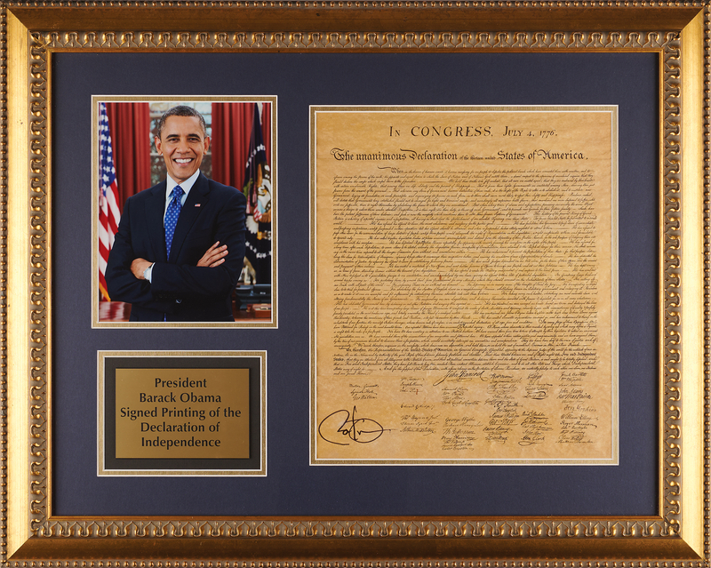 Lot 98 Barack Obama Signed Declaration of Independence