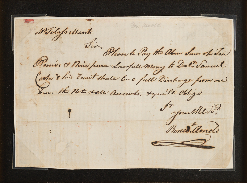 Lot 461 Benedict Arnold Autograph Letter Signed