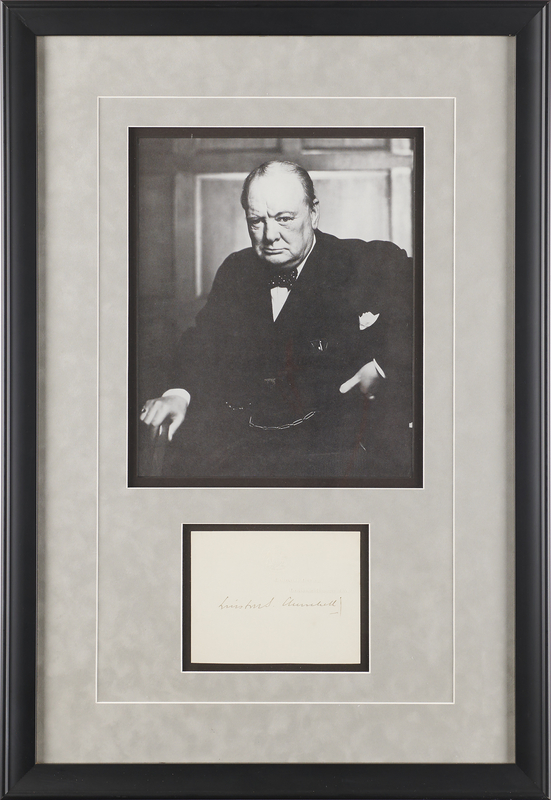 Lot 139 Winston Churchill Signature