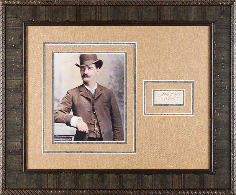 Lot 318 Bat Masterson Signature - Rare Autograph of the Dodge City Icon
