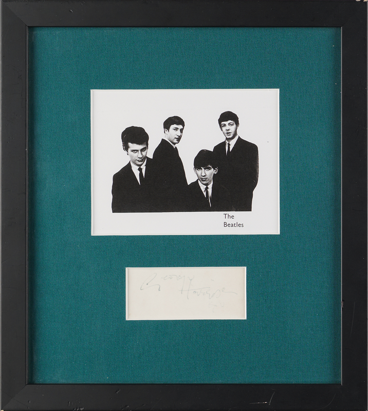Lot 580 Beatles: George Harrison Signed Promo Card (c. 1962)