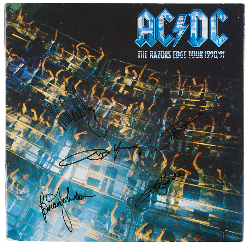 Lot 567 AC/DC Signed Program - The Razors Edge Tour