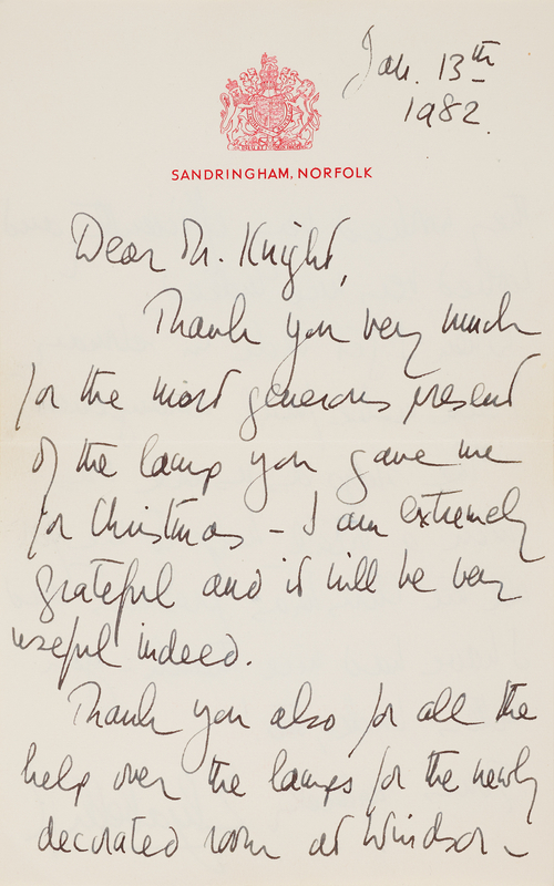 Lot 210 Queen Elizabeth II Autograph Letter Signed