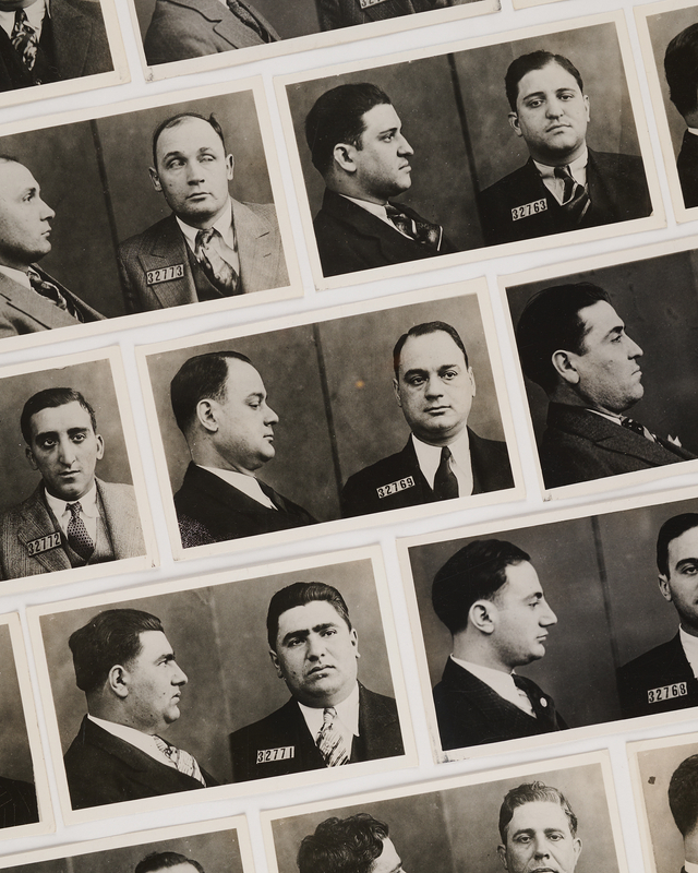 Lot 369 Cleveland Mafia Summit Collection of (19) Original Cleveland Police Department Mug Shots, with Vincent Mangano, Giuseppe Magliocco, and Pasqualino Lolordo