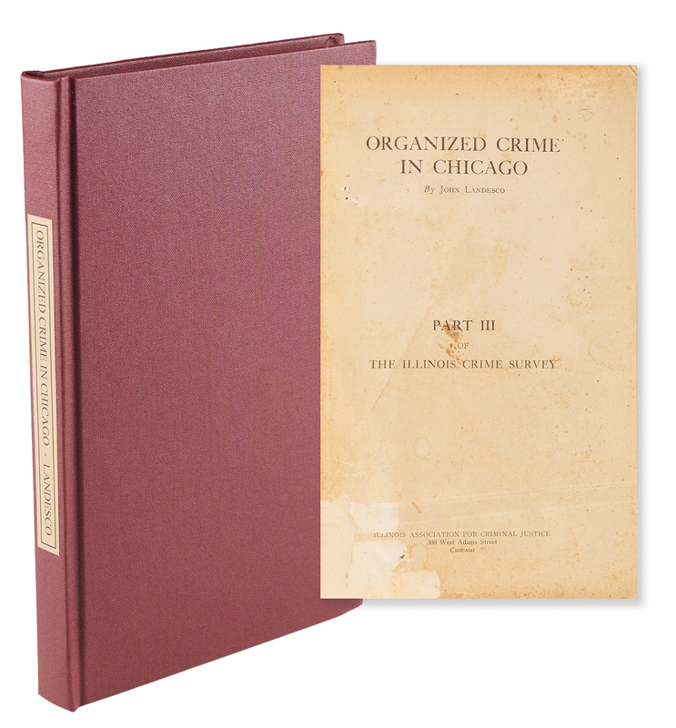Lot 378 John Landesco: First Edition of Organized Crime in Chicago (1929)