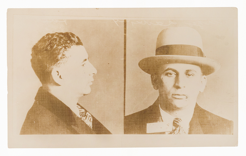 Lot 383 Meyer Lansky Rare Original Philadelphia Police Department Mug Shot Photograph - From His 1928 Homicide Arrest