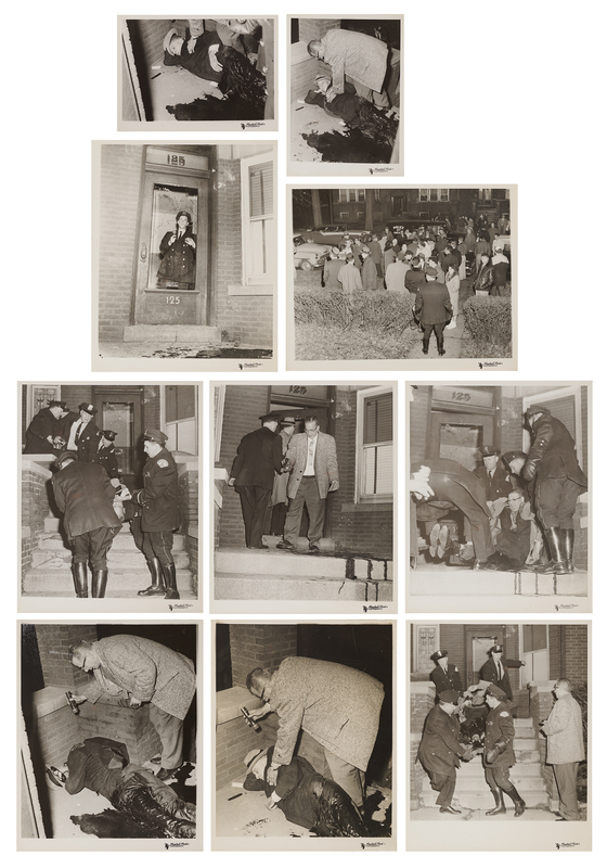 Lot 454 Roger Touhy Collection of (10) Original Crime Scene Photographs from His 1959 Murder