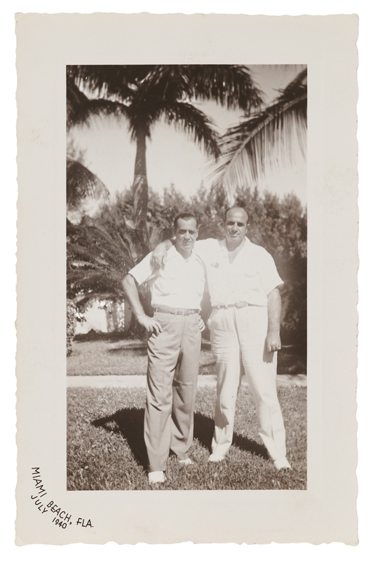 Lot 352 Al Capone Original Photograph, with Younger Brother Albert 'Bites' Capone (July 1940)
