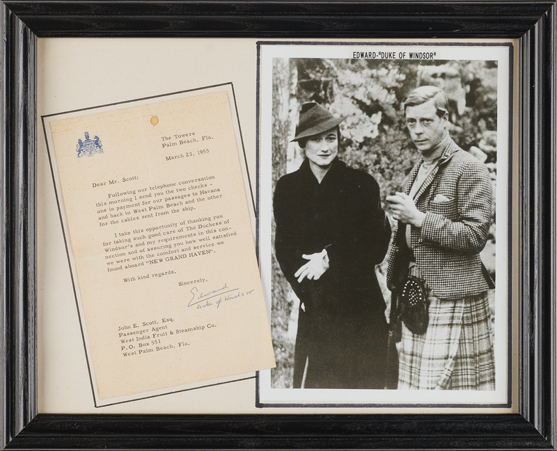 Lot 175 King Edward VIII Typed Letter Signed