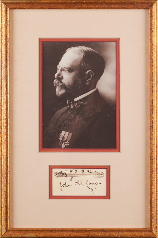 Lot 566 John Philip Sousa Autograph Musical Quotation Signed - 'The Stars and Stripes Forever'