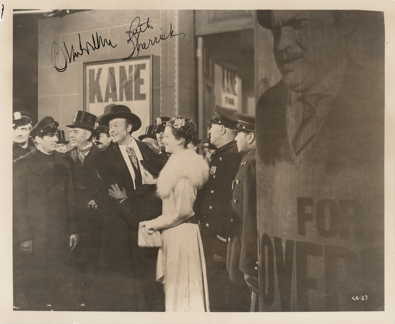Lot 750 Orson Welles and Ruth Warrick Signed Photograph - Citizen Kane
