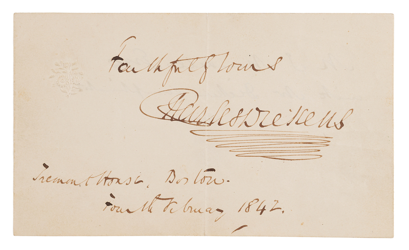 Lot 526 Charles Dickens Signature