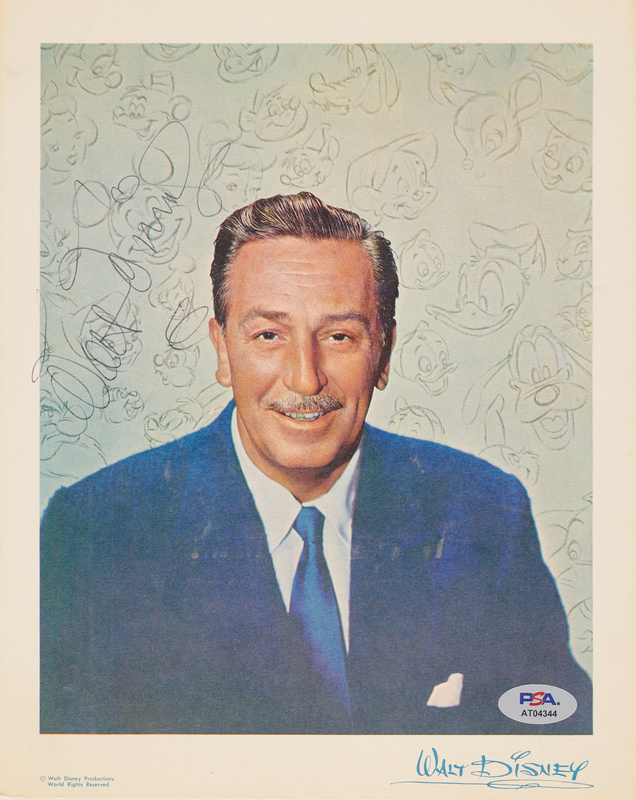 Lot 509 Walt Disney Signed Disneyland Portrait Print
