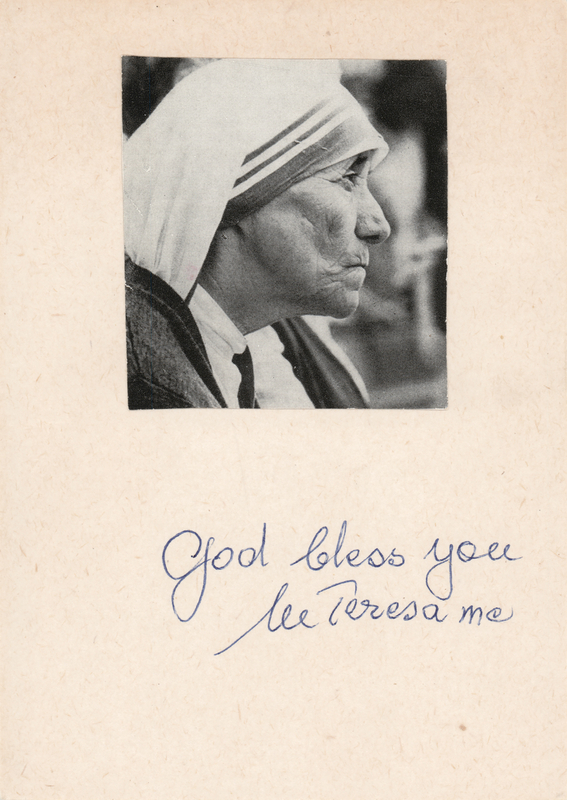 Lot 225 Mother Teresa Signature