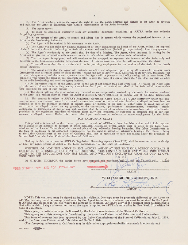 Lot 727 Steve McQueen Document Signed