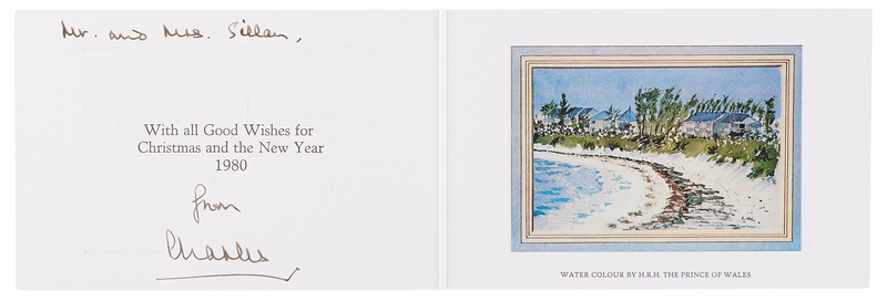 Lot 167 King Charles III Signed Christmas Card (1980)