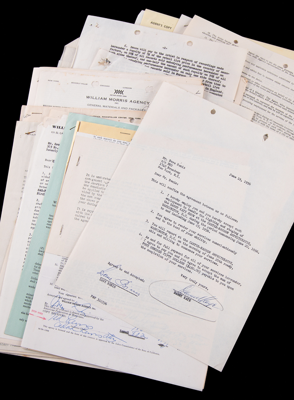 Lot 691 Comedy Icons (33) Documents Signed, with Eddie Cantor, Jimmy Durante, and Red Skelton