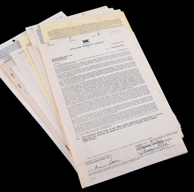 Lot 700 Entertainers and Musicians (19) Documents Signed, with Carmen Miranda, Gypsy Rose Lee, and Ethel Waters