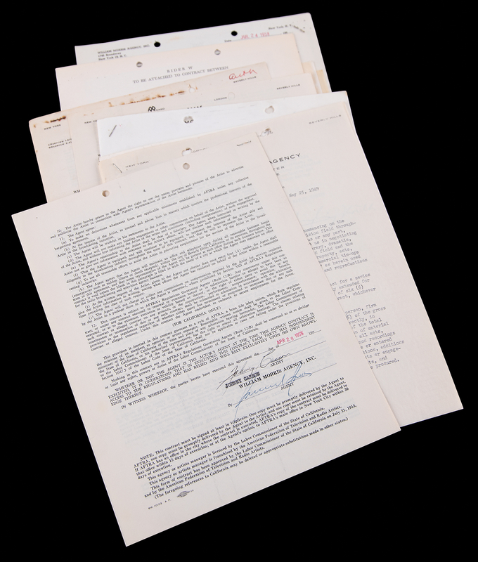 Lot 686 Broadcast Pioneers, Producers, and Personalities (11) Documents Signed, with Johnny Carson, Ken Murray, and Walter Winchell