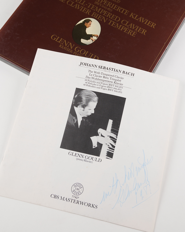 Lot 559 Glenn Gould Signed Album - Bach: The Well-Tempered Clavier