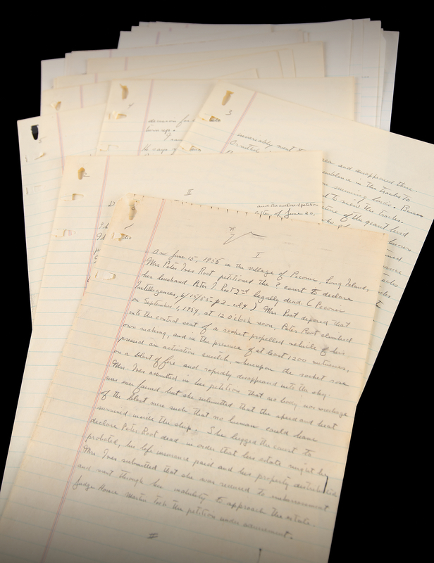 Lot 544 John Steinbeck Handwritten Manuscript for the Unpublished Experimental Short Story, 'Pi Root'