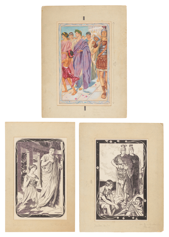 Lot 500 Thomas Heath Robinson (3) Original Illustrations for William Shakespeare's Julius Caesar