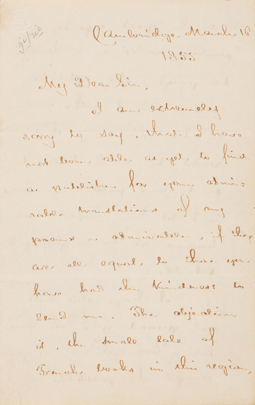 Lot 535 Henry Wadsworth Longfellow Autograph Letter Signed on 