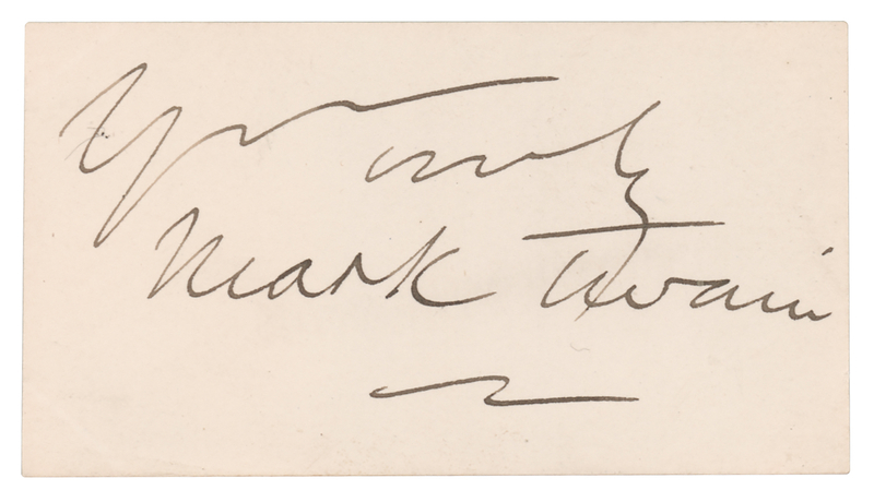 Lot 524 Samuel L. Clemens Signature as 