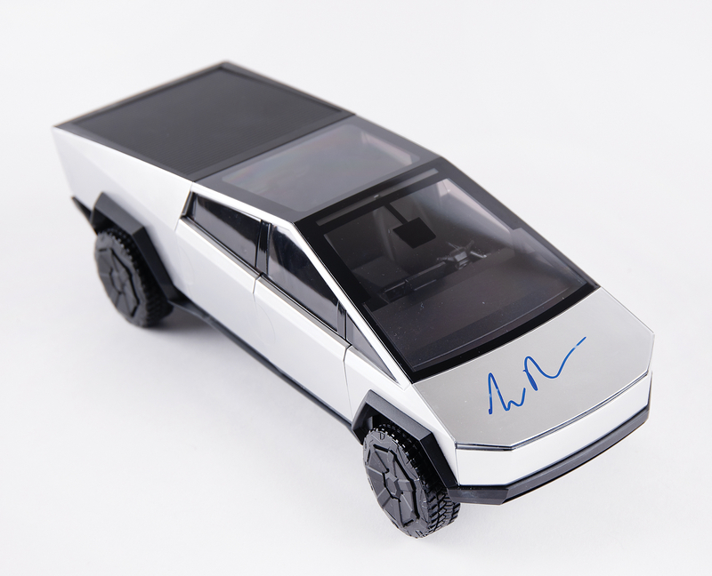 Lot 255 Elon Musk Signed Tesla 'Cybertruck' 1:18-Scale Model