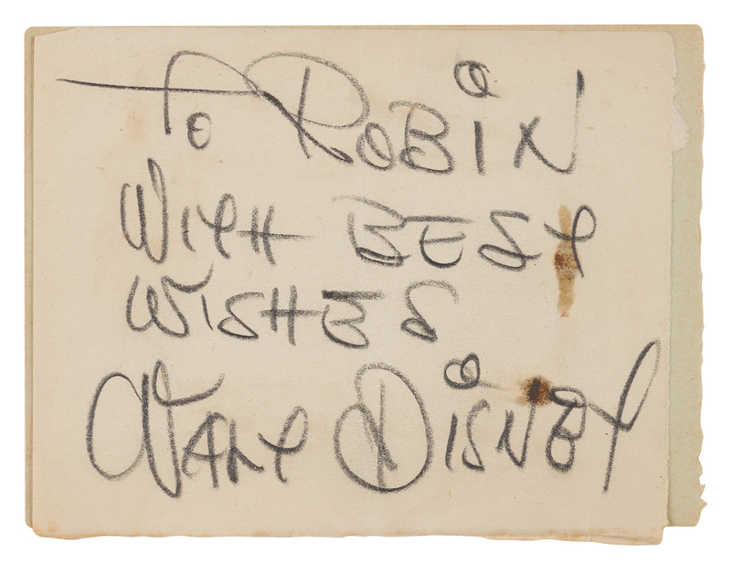 Lot 511 Walt Disney Signature