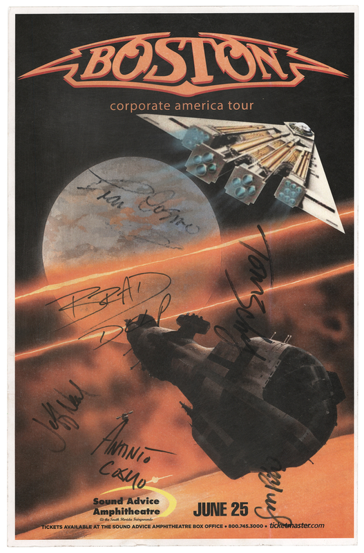 Lot 590 Boston Signed 2003 Corporate America Tour Mini Poster - 11˝ x 17˝