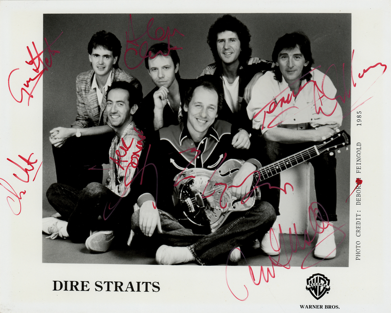 Lot 601 Dire Straits Signed Photograph