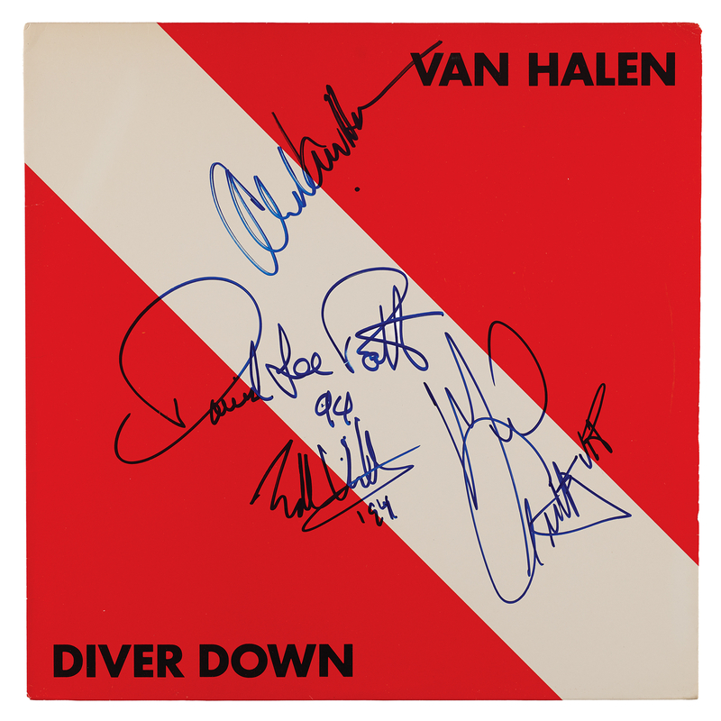 Lot 652 Van Halen Signed Album - Diver Down