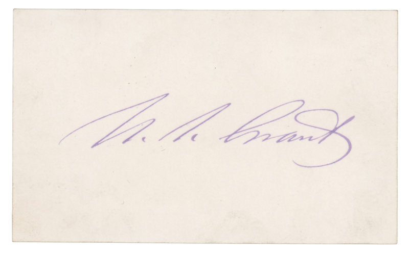 Lot 45 U. S. Grant Signature as President