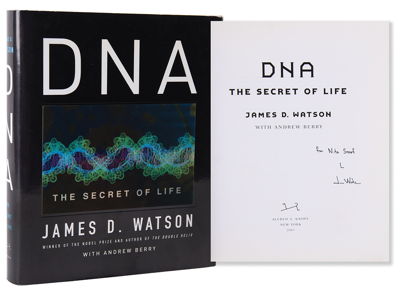 Lot 290 James D. Watson Signed Book - DNA: The Secret of Life