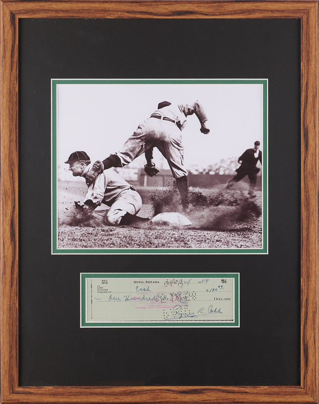 Lot 766 Ty Cobb Signed Check