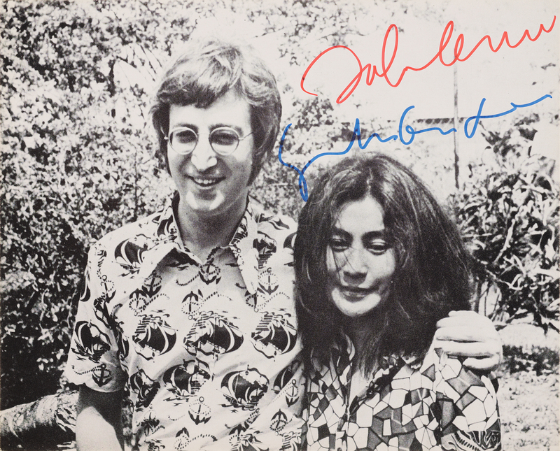 Lot 585 Beatles: John Lennon and Yoko Ono Signed Photograph