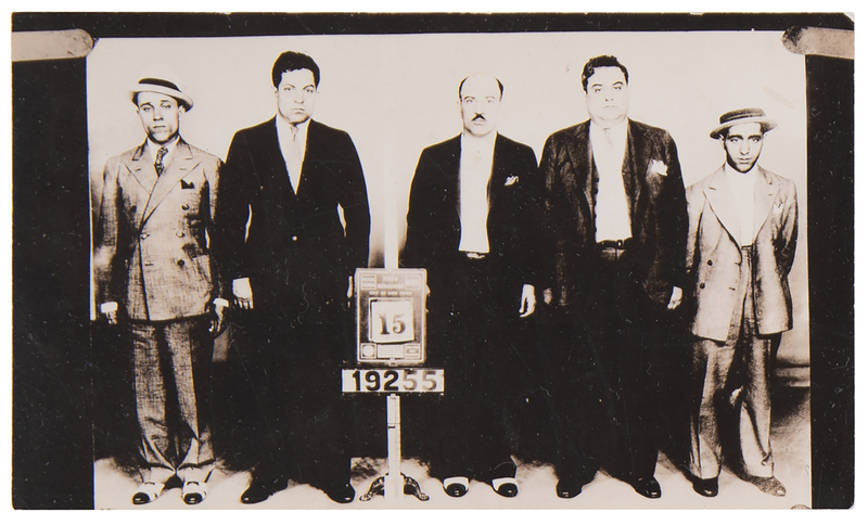 Lot 430 Francesco 'Skyball' Scibelli Original 1934 New York City Police Lineup Photograph with His Gang