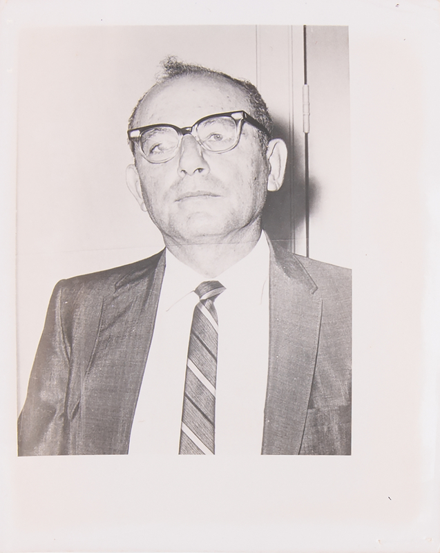 Lot 457 Santo Trafficante, Jr. Original 1962 Tampa Police Department Mugshot Photograph