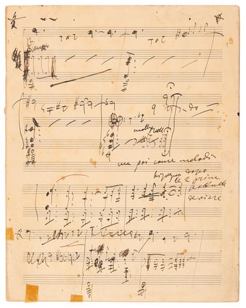 Lot #560 Giacomo Puccini Autograph Musical
