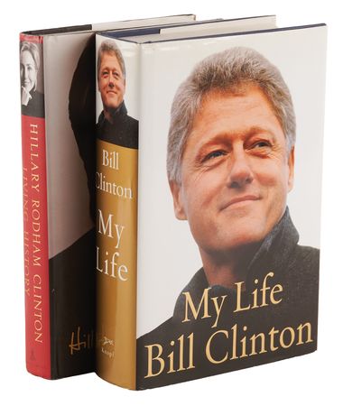 Lot #94 Bill and Hillary Clinton (2) Signed Books - My Life and Living History - Image 1
