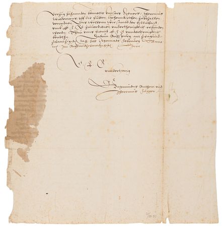 Lot #495 Raymund Anton u. Hieronymus Fugger Document Signed - Image 2